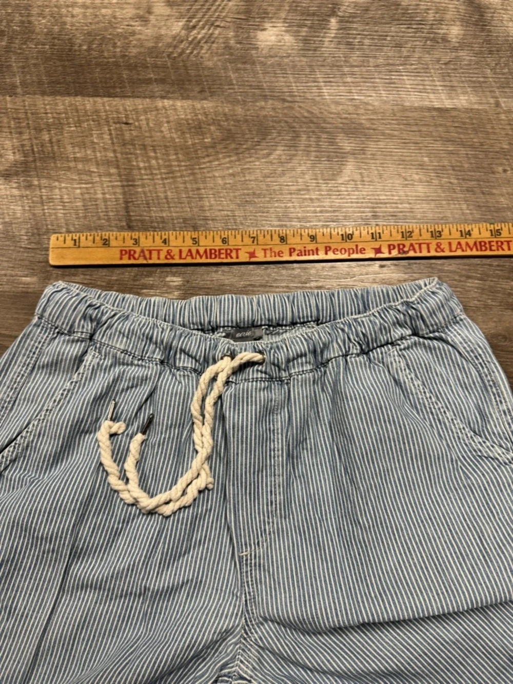 Aerie 100% Cotton Blue & White Striped Joggers Size Small - Picture 5 of 8